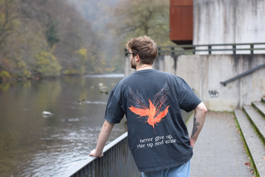Flammenherz Oversized Shirt (Backprint)